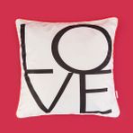 Evidea Soft Liebe Siyah Beyaz 45x45 cm Kırlent