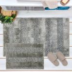 Evidea Soft Line 2'li Banyo Paspası - Gri - 60X90 cm + 45X60 cm - Montajsız