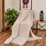 Evidea Soft Nou Ekru Bej 170x220 cm Koltuk Şalı