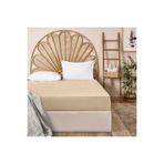 Evidea Soft Penye Bej 100x200 cm Tek Kişilik Lastikli Çarşaf