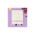 Evidea Soft Piene Yüz Havlusu - Ekru / Siyah - 50X90 cm - 10 x 10 cm - Çok Renkli