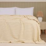 Evidea Soft Solea Ekru Hardal 220x240 cm Çift Kişilik Pike