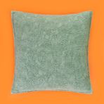 Evidea Soft Şönil Çiçek Yeşil 45x45 cm Kırlent Kılıfı
