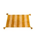 Evidea Soft Tufting Line Püsküllü Banyo Paspası - Ekru / Kiremit - 60x90 cm