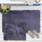 Evidea Soft Venüs Post Antrasit 60x100 cm + 50x60 cm 2'li Klozet Takımı