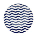 Evidea | Tulu Porselen Panarea Pasta Tabağı - Mavi - 19 cm