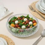 Evidea | Voi Glass Salata ve Meyve Sunum Kasesi - Şeffaf - 24x6,5 cm