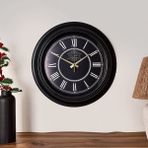 Evidea | Volante Rustic Vintage Duvar Saati - Siyah - 45 cm