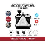 Evidea | Whirtz 5 Başlıklı Sıcak Soğuk Fonksiyonlu Halı ve Koltuk Yıkama Makinesi - Beyaz - 650 Watt