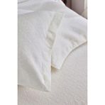 Evien Home Lüks Jakarlı Tek Kişilik Yatak Örtüsü Pike Takımı Yumuşak 2 Parça Krem - 180 x 240 cm