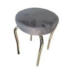 Evim-E Aksesuar 1.2 Mm Metal Kaz Ayağı Tabure Kumaş Döşemeli