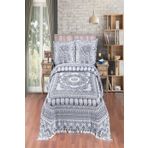 Evim Fil Desenli Pamuklu Koyu Indigo Jakar Yatak Örtüsü - 230x240 Cm KOYUİNDİGO 230 x 240