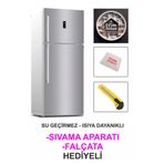 Evim İhtişam Buz Dolabı Kaplama Metalik Gümüş Gri Folyo 80 X 200CM