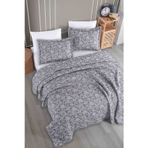 Evim Kael Jakarlı Yatak Örtüsü Seti Çift Kişilik Mavi 230x240 cm