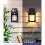Evim Mabedim Güneş Enerjili Bahçe LED Ampul Hareket Sensörlü Bahçe LED Su Geçirmez 3 Mod'lu Solar LED - Siyah
