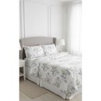 Evim Mor Lale Desen Çift Kişilik Nevresim Takımı - Mor - Beyaz - 200 x 230 cm