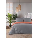 Evim Organik Pamuk Akfil Çift Taraflı Nevresim Takımı Çift Kişilik 200x220 cm Antasit Kiremit ANTRASİT-KİREMİT 200 x 220