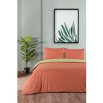Evim Organik Pamuk Akfil Çift Taraflı Nevresim Takımı Tek Kişilik 160x220 cm Kiremit Haki KİREMİT-HAKİ 160 x 220