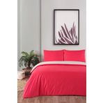 Evim Organik Pamuk Akfil Çift Taraflı Nevresim Takımı Tek Kişilik 160x220 cm Kırmızı Krem KIRMIZI-KREM 160 x 220