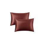 Evim Organik Pamuk Saten Bordo 2'li Yastık Kılıfı 50x70 Cm BORDO 50 x 70