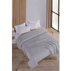 Evim Pamuklu Akel Gri Çok Amaçlı Yatak Örtüsü Çift Kişilik - 200x230 Cm