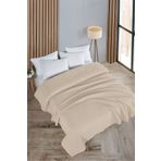 Evim Pamuklu Petek Ekru Çok Amaçlı Yatak Örtüsü Tek Kişilik - 160x230 Cm