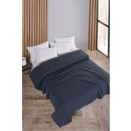 Evim Pamuklu Petek Indigo Çok Amaçlı Yatak Örtüsü Tek Kişilik - 160x230 Cm