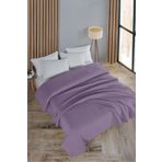 Evim Pamuklu Petek Lila Çok Amaçlı Yatak Örtüsü Çift Kişilik - 200x230 Cm