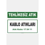 Evim Shopping A-170411 1 Kablo Atıkları Uyarı Levhası
