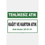 Evim Shopping A-200101-1 Kağıt ve Karton Atık Uyarı Levhası