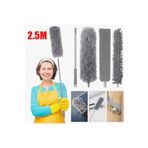 EVİMA 3 Lü Mikrofiber Uçlu Teleskopik Saplı Bonus Uçlu Toz Alma Ince Detay Süpürge Detay Fırça
