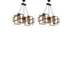 Evimdesign Fella 3'lü Ahşap Naturel 2'li Set Avize