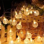 Evimdeyokyok 5m 28 LED Kristal Top Gün Işığı Şeffaf Kablo Fişli Eklemeli Mz-18-14 - Çok Renkli