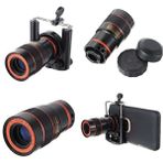 evimdeyokyok 8X18 Zoom Teleskop Telefon Kamera Lensi Mini El Dürbünü