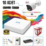 Evimdeyokyok Adecam 10'lu Full Hd Ip Güvenlik Kamera Sistemi - Gece Renkli & Sesli Set + 30 Gün Kayıt, cepten izleme Tdrtr - TDRPLX8G7JUDS