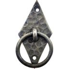Evimdeyokyok Antika Tarz Dekoratif Pirinç Dik Baklava Halka , Mobilya Kulbu - 82X41 Mm, Oksit Tdrtr