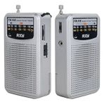 evimdeyokyok Bariton Cep Tipi Mini Analog Radyo Gri Beyaz