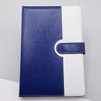 evimdeyokyok Çizgili Termo Deri Defter Lacivert Çok Renkli