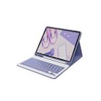 evimdeyokyok Evimdeyokyok Apple İpad 10.2 (9.nesil) Kılıf Kc01 Smart Klavyeli Tablet Kılıfı - Derin Mor Çok Renkli