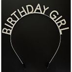 evimdeyokyok Evimdeyokyok Gümüş Kristal Taşlı Birthday Girl Doğum Günü Tacı İthal Ürün 17x16 Cm Çok Renkli