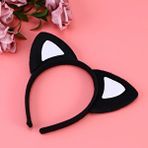 evimdeyokyok Evimdeyokyok Kedi Kulak Taç Siyah İçi Beyaz Renk Pofuduk 15x17 Cm Çok Renkli