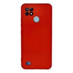 evimdeyokyok Evimdeyokyok Realme C21 Kılıf Nano İçi Kadife Silikon - Kırmızı