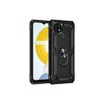 evimdeyokyok Evimdeyokyok Realme C21 Kılıf Sofya Yüzüklü Silikon Kapak - Siyah