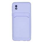evimdeyokyok Evimdeyokyok Samsung Galaxy A01 Core Kılıf Kelvin Kartvizitli Silikon - Lila