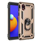 evimdeyokyok Evimdeyokyok Samsung Galaxy A01 Core Kılıf Sofya Yüzüklü Silikon Kapak - Gold