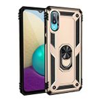 evimdeyokyok Evimdeyokyok Samsung Galaxy A02 Kılıf Sofya Yüzüklü Silikon Kapak - Gold