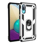 evimdeyokyok Evimdeyokyok Samsung Galaxy A02 Kılıf Sofya Yüzüklü Silikon Kapak - Gümüş