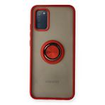 evimdeyokyok Evimdeyokyok Samsung Galaxy A02s Kılıf Montreal Yüzüklü Silikon Kapak - Kırmızı