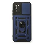 evimdeyokyok Evimdeyokyok Samsung Galaxy A03s Kılıf Pars Lens Yüzüklü Silikon - Lacivert