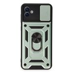 evimdeyokyok Evimdeyokyok Samsung Galaxy A04e Kılıf Pars Lens Yüzüklü Silikon - Yeşil